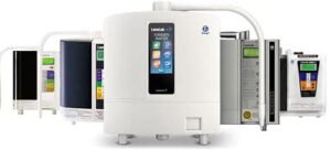 Kangen Water Machine by Enagic, converting tap water into alkaline, antioxidant-rich, and hydrogen-rich drinking water.